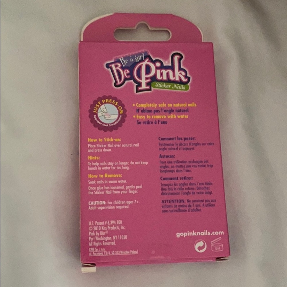 Pink by KISS, Be Pink Zebra Pattern Stick-On Nails - Picture 2 of 3
